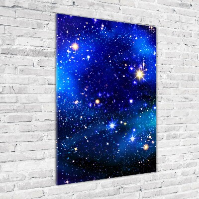Cuadro decorativo en acrílico brillante vertical Cielo estrellado
