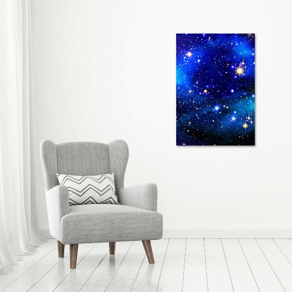 Cuadro decorativo en acrílico brillante vertical Cielo estrellado