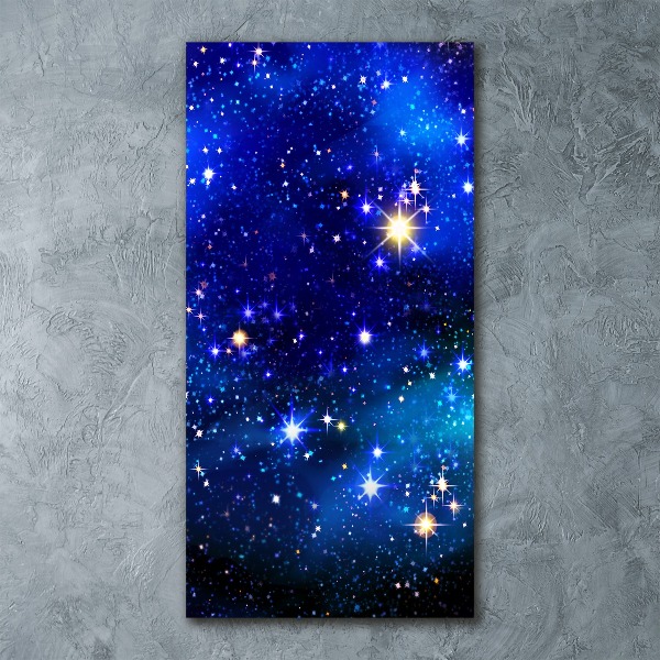 Cuadro decorativo en acrílico brillante vertical Cielo estrellado