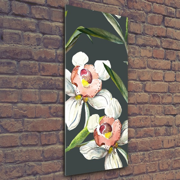 Cuadro de metacrilato vertical Patrón floral
