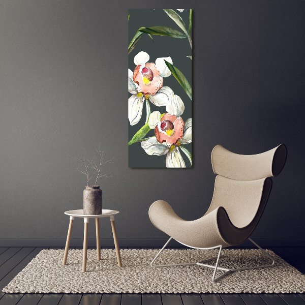 Cuadro de metacrilato vertical Patrón floral