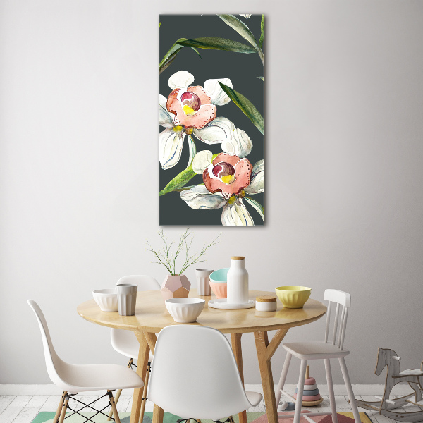 Cuadro de metacrilato vertical Patrón floral