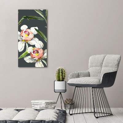 Cuadro de metacrilato vertical Patrón floral
