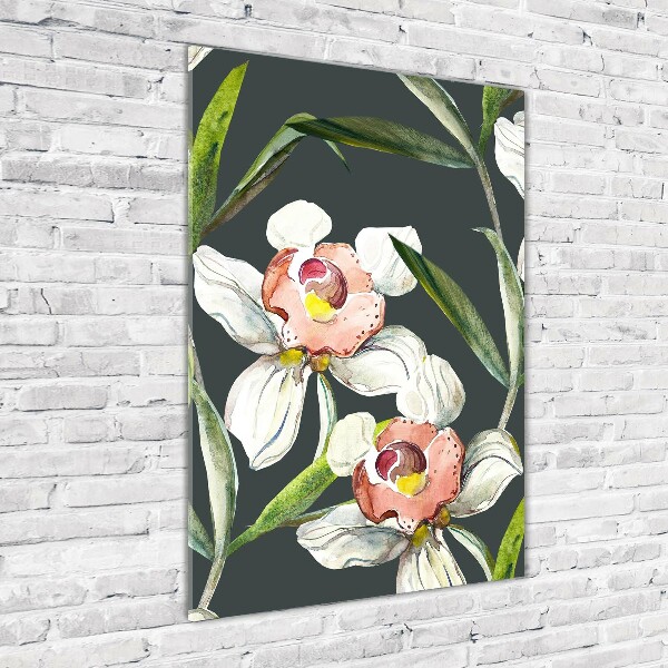 Cuadro de metacrilato vertical Patrón floral