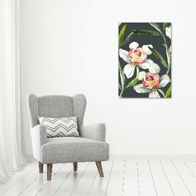 Cuadro de metacrilato vertical Patrón floral