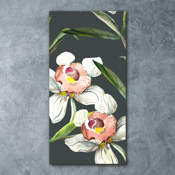 Cuadro de metacrilato vertical Patrón floral