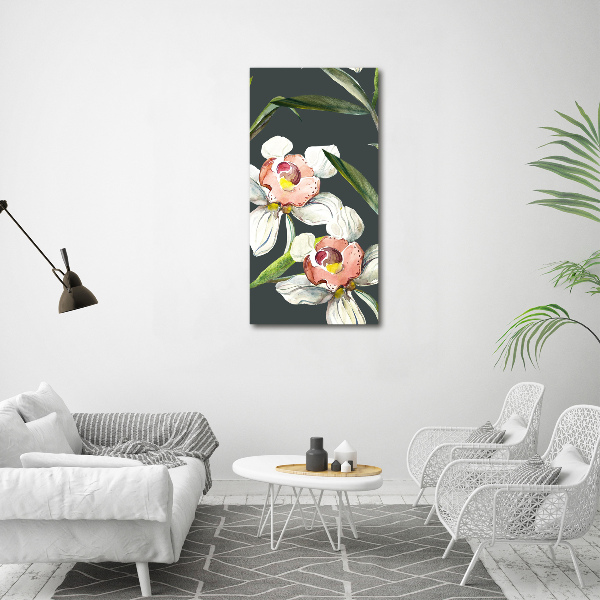 Cuadro de metacrilato vertical Patrón floral