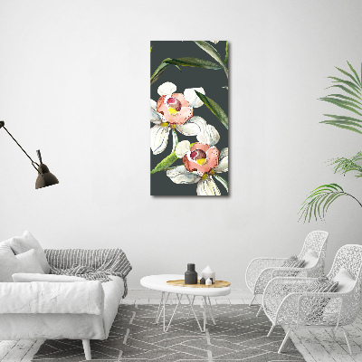 Cuadro de metacrilato vertical Patrón floral