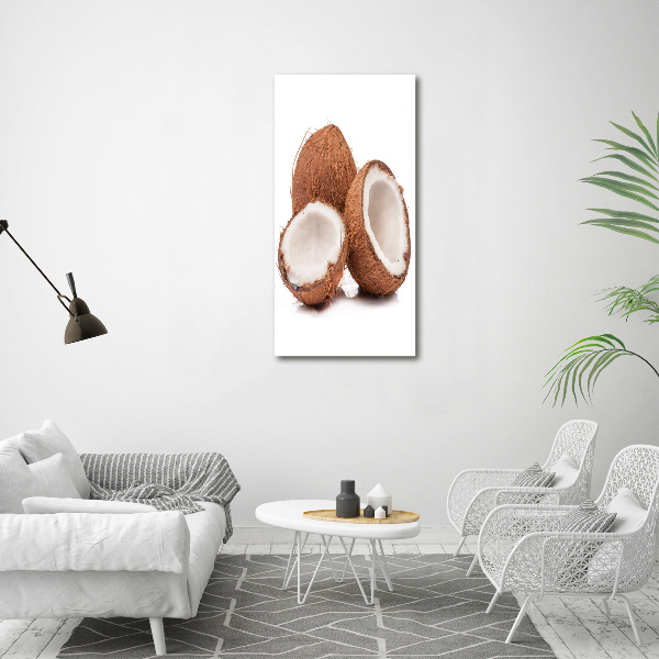 Cuadro de metacrilato moderno efecto cristal vertical Coco