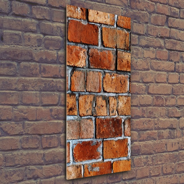 Impresión en metacrilato de alta calidad vertical pared de ladrillos