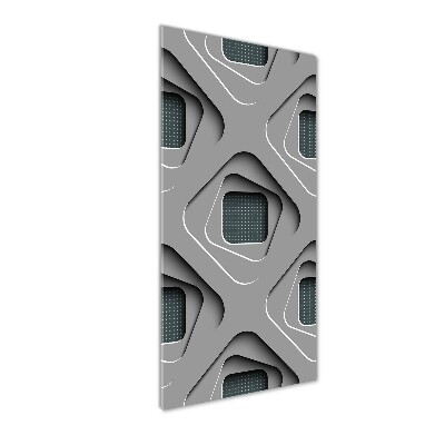 Cuadro de metacrilato moderno efecto cristal vertical Abstracción 3D