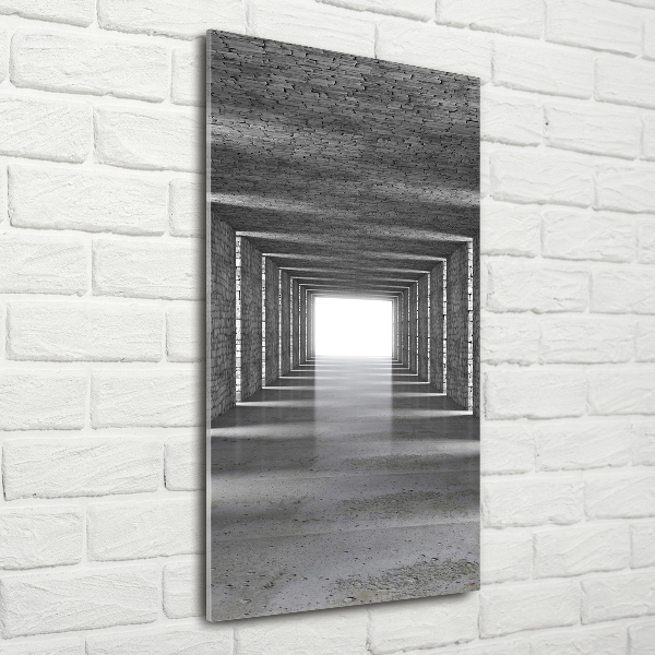 Cuadro de metacrilato vertical Túnel de ladrillos