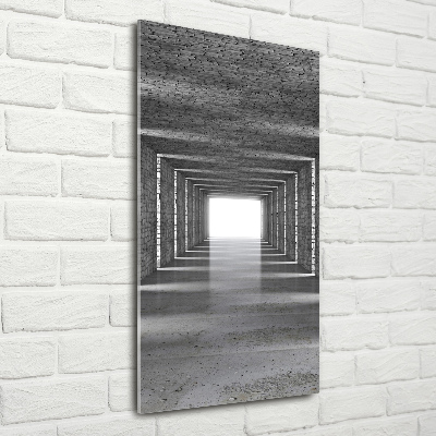 Cuadro de metacrilato vertical Túnel de ladrillos