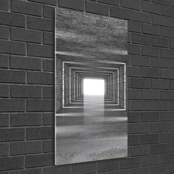 Cuadro de metacrilato vertical Túnel de ladrillos