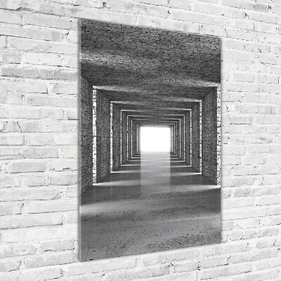 Cuadro de metacrilato vertical Túnel de ladrillos
