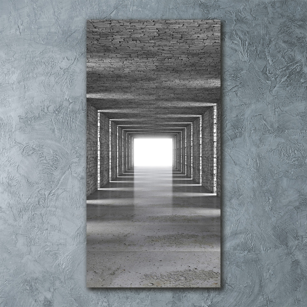 Cuadro de metacrilato vertical Túnel de ladrillos