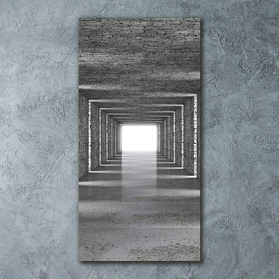 Cuadro de metacrilato vertical Túnel de ladrillos