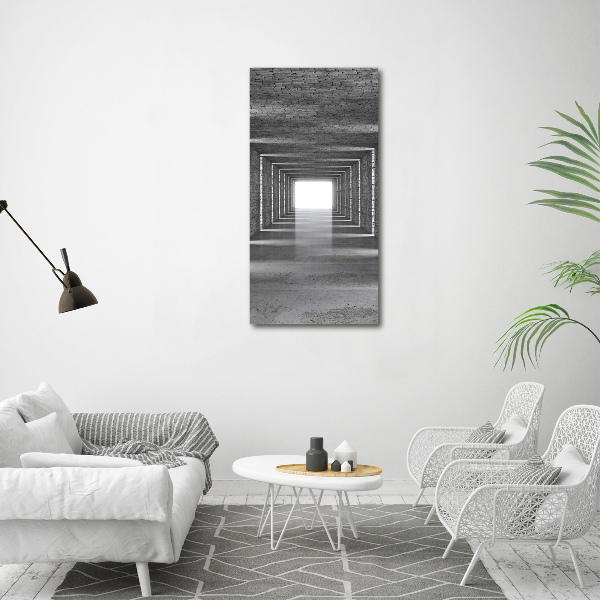 Cuadro de metacrilato vertical Túnel de ladrillos
