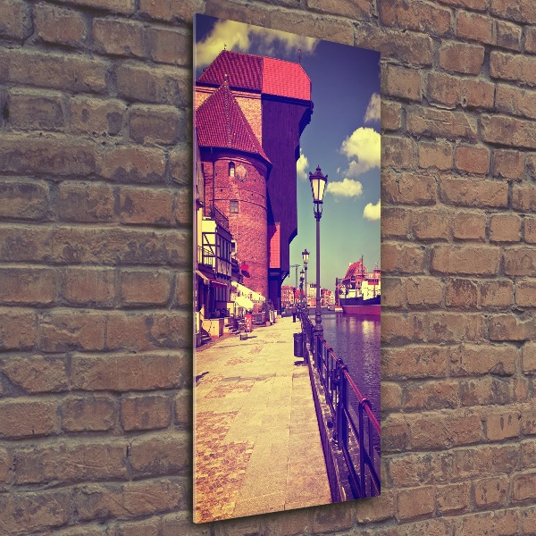 Cuadro de metacrilato moderno efecto cristal vertical Gdansk, Polonia