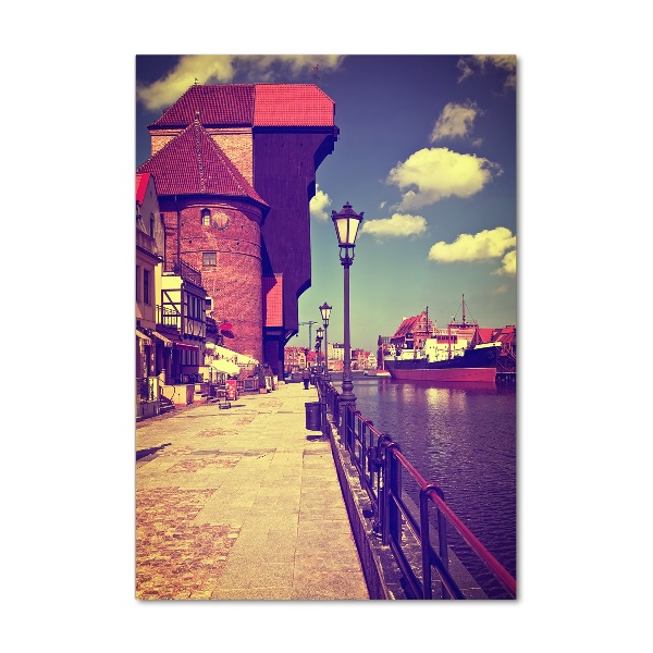 Cuadro de metacrilato moderno efecto cristal vertical Gdansk, Polonia