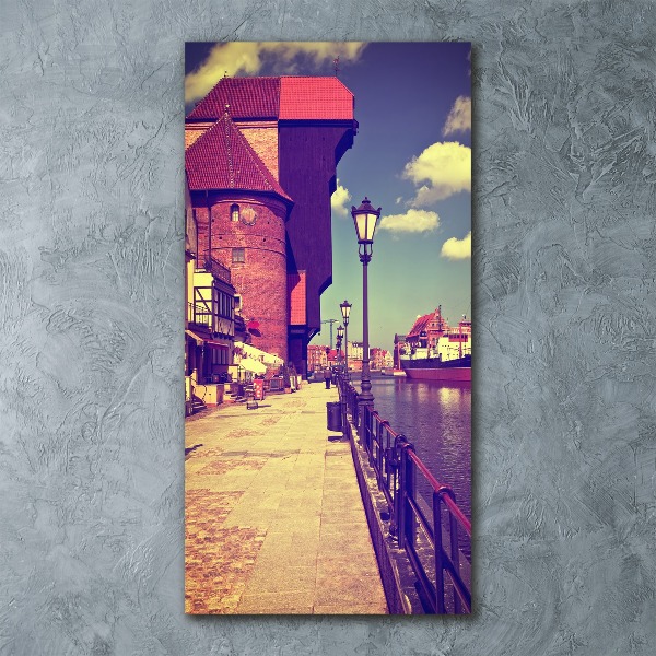 Cuadro de metacrilato moderno efecto cristal vertical Gdansk, Polonia
