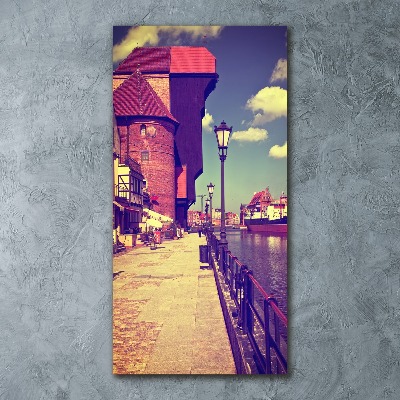 Cuadro de metacrilato moderno efecto cristal vertical Gdansk, Polonia