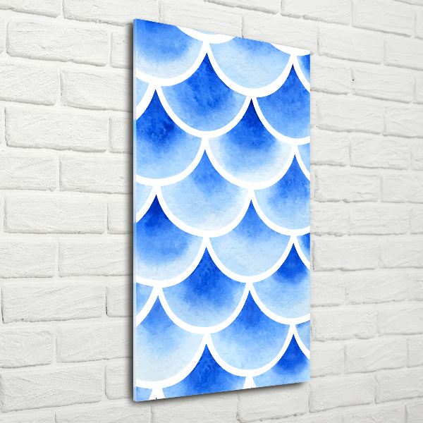 Cuadro decorativo en acrílico brillante vertical escamas de pescado