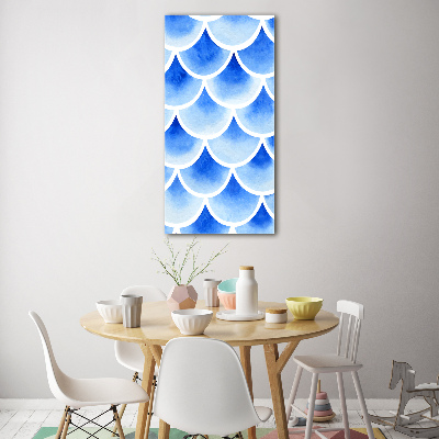 Cuadro decorativo en acrílico brillante vertical escamas de pescado