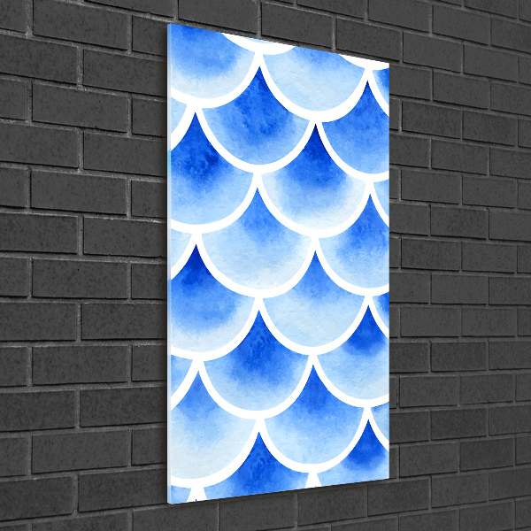 Cuadro decorativo en acrílico brillante vertical escamas de pescado