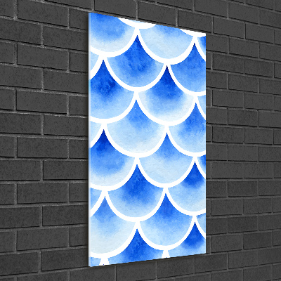 Cuadro decorativo en acrílico brillante vertical escamas de pescado