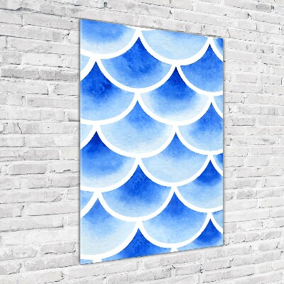 Cuadro decorativo en acrílico brillante vertical escamas de pescado