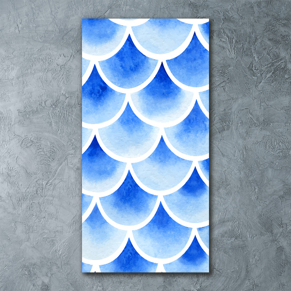 Cuadro decorativo en acrílico brillante vertical escamas de pescado