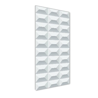 Cuadro decorativo en acrílico brillante vertical Fondo geométrico