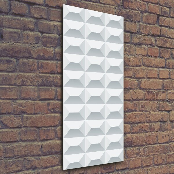 Cuadro decorativo en acrílico brillante vertical Fondo geométrico