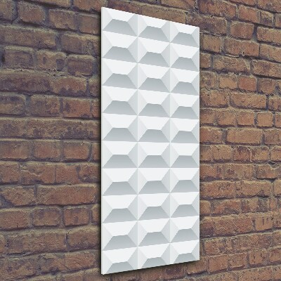Cuadro decorativo en acrílico brillante vertical Fondo geométrico