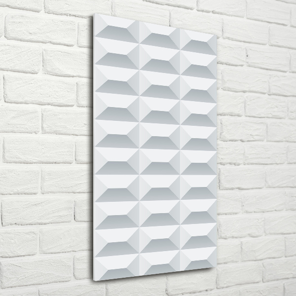 Cuadro decorativo en acrílico brillante vertical Fondo geométrico