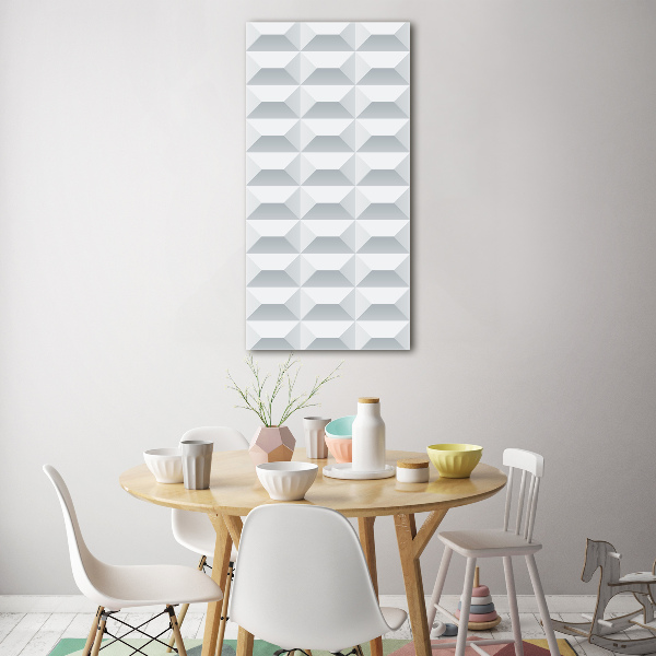 Cuadro decorativo en acrílico brillante vertical Fondo geométrico