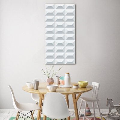 Cuadro decorativo en acrílico brillante vertical Fondo geométrico
