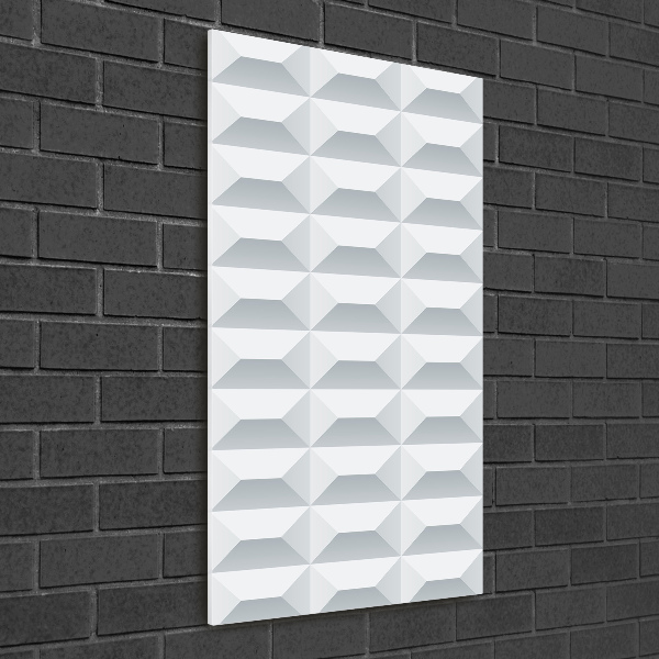 Cuadro decorativo en acrílico brillante vertical Fondo geométrico