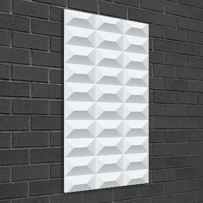 Cuadro decorativo en acrílico brillante vertical Fondo geométrico