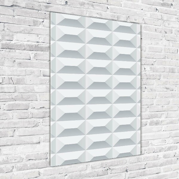 Cuadro decorativo en acrílico brillante vertical Fondo geométrico