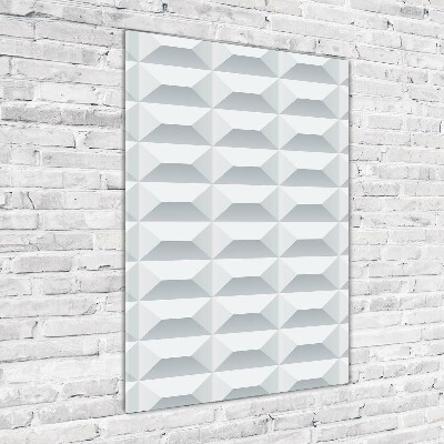 Cuadro decorativo en acrílico brillante vertical Fondo geométrico