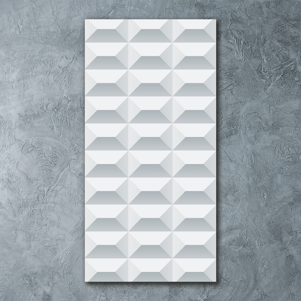 Cuadro decorativo en acrílico brillante vertical Fondo geométrico