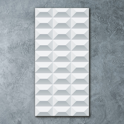 Cuadro decorativo en acrílico brillante vertical Fondo geométrico