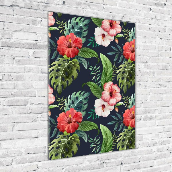 Obraz zdjęcie szkło akryl pionowy Hawajski wzór