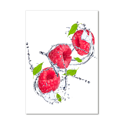 Impresión en metacrilato de alta calidad vertical Frambuesas