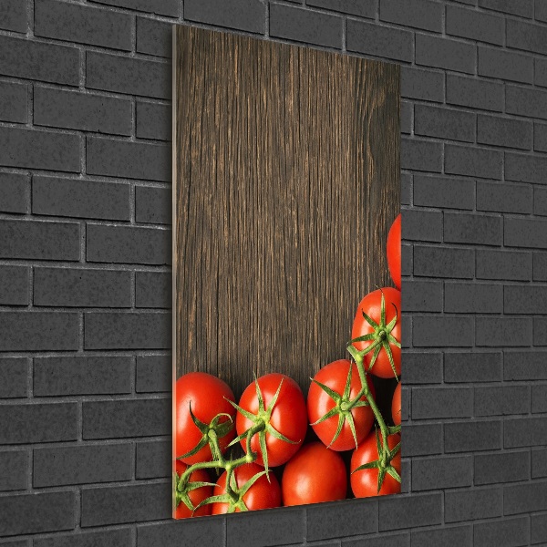 Cuadro decorativo en acrílico brillante vertical Tomates