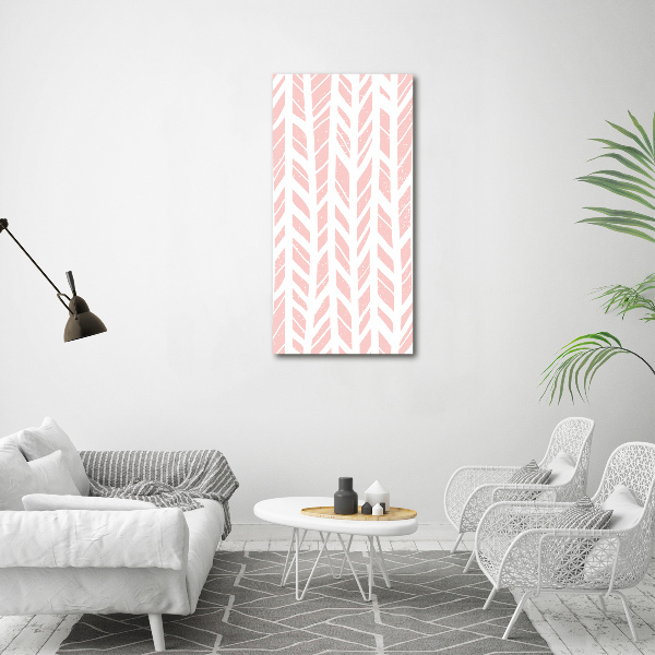 Cuadro de metacrilato moderno efecto cristal vertical Patrón de espiga