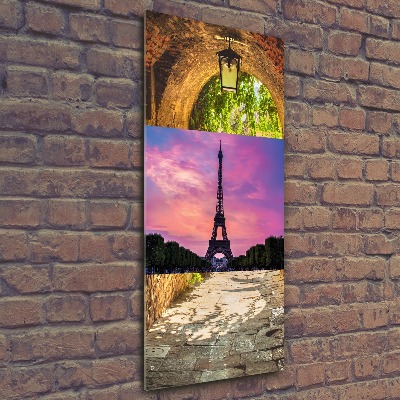 Impresión en metacrilato de alta calidad vertical Torre Eiffel de París