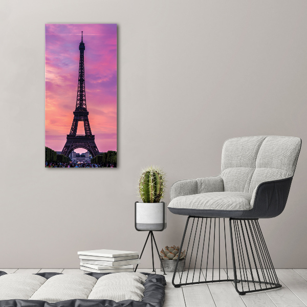 Impresión en metacrilato de alta calidad vertical Torre Eiffel de París